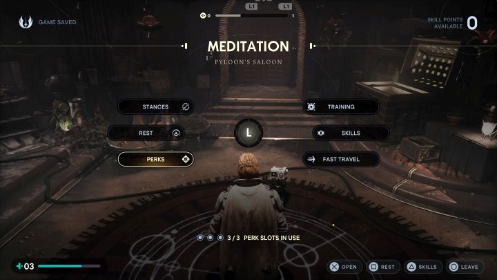 The second healing method is to use the rest option at meditation points - Star Wars Jedi Survivor: How to heal and carry more stim? - Fight - Star Wars Jedi Survivor guide