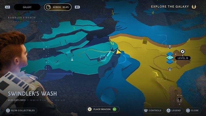 For Seedbag #3, you'll need to go a little further and jump to a shelf on the other side of the chasm - Jedi Survivor: Swindlers Wash - list of secrets - Koboh - Star Wars Jedi Survivor guide