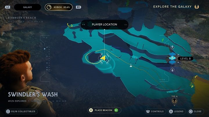 Once there, continue until you reach a narrow opening leading outside - Jedi Survivor: Swindlers Wash - list of secrets - Koboh - Star Wars Jedi Survivor guide