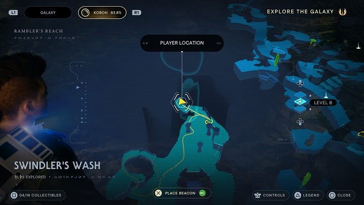 The Priorite Shard is in the cave - Jedi Survivor: Swindlers Wash - list of secrets - Koboh - Star Wars Jedi Survivor guide