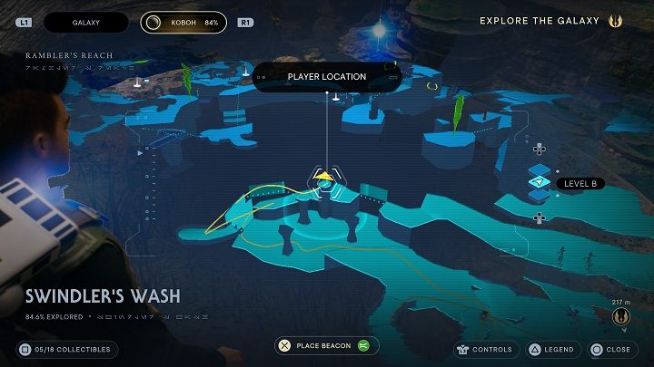 Collecting the essence is rewarded with a large XP boost - Jedi Survivor: Swindlers Wash - list of secrets - Koboh - Star Wars Jedi Survivor guide