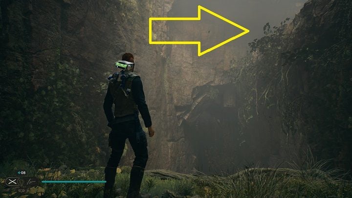 When you reach your destination, turn around and run across another wall, taking you even higher - Jedi Survivor: Basalt Rift - list of secrets - Koboh - Star Wars Jedi Survivor guide