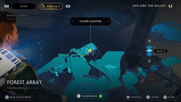 Not far from the aforementioned Essence is a passage leading to previously visited areas - Jedi Survivor: Forest Array - list of secrets - Koboh - Star Wars Jedi Survivor guide