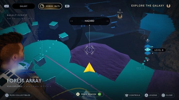 Another Datadisc is in a similar place to the previous one, but on the opposite side - Jedi Survivor: Forest Array - list of secrets - Koboh - Star Wars Jedi Survivor guide