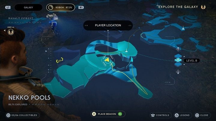 Databank entry is to the left of the plant described above - Jedi Survivor: Nekko Pools - list of secrets - Koboh - Star Wars Jedi Survivor guide