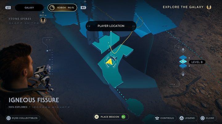 On the lower level there is a cage - Jedi Survivor: Magma Rift Passage - list of secrets - Koboh - Star Wars Jedi Survivor guide