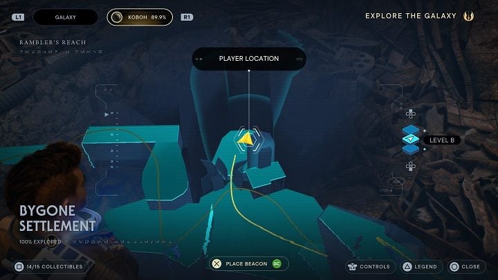 Opposite the Digger Crawler is a narrow gap through which you can squeeze - Jedi Survivor: Bygone Settlement - list of secrets - Koboh - Star Wars Jedi Survivor guide