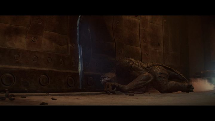 After the third hit, the rancor will lose consciousness - Star Wars Outlaws: How to defeat the rancor? - Quests and data - Star Wars Outlaws Guide