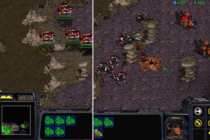 A part of the right edge of the plateau near your base isnt guarded by antiaircraft Turrets. Launch a landing and destroy the few enemies that can endanger your troops. - Mission 6 - Norad II | Terran | Campaign Walkthrough - Terrans - StarCraft: Remastered Game Guide