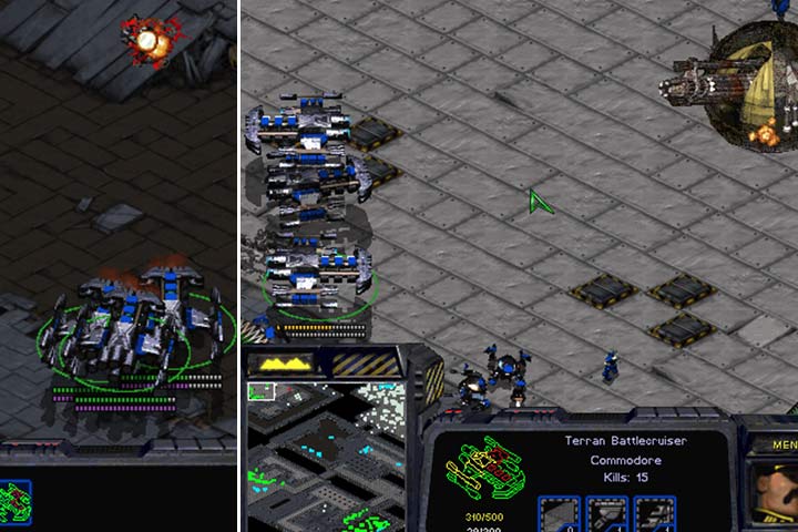 Having eliminated Turrets and Ghosts, your Battlecruisers should break through to the Ion Cannon through the left edge. - Mission 10 - The Hammer Falls | Terrans | Campaign Walkthrough - Terrans - StarCraft: Remastered Game Guide