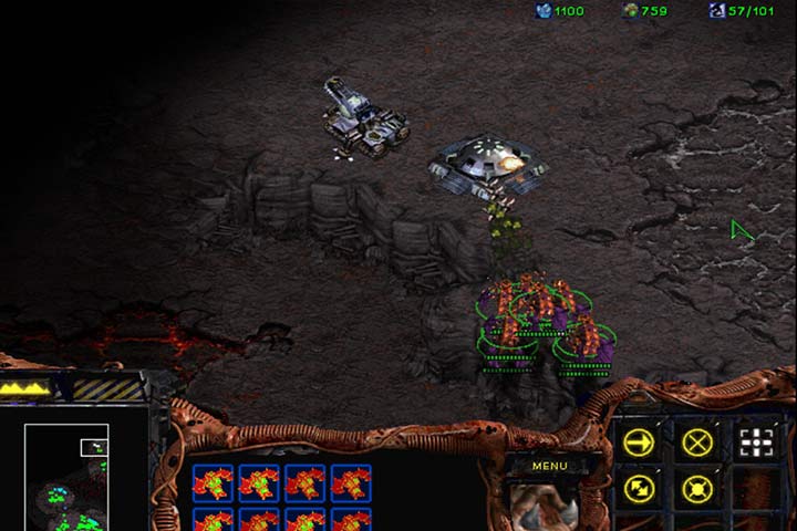 The weakest part of the base is at the right edge. Attack this place with your air force and land your units there. - Mission 3 - The New Dominion | Zerg | Campaign Walkthrough - Zerg - StarCraft: Remastered Game Guide