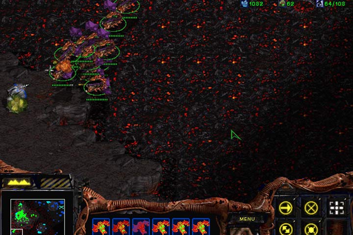 Destroy the lone Turret in the left corner and then deploy land forces on the plateau below. - Mission 4 - Agent of the Swarm | Zerg | Campaign Walkthrough - Zerg - StarCraft: Remastered Game Guide