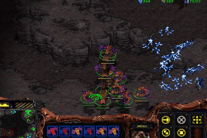 Special Templar attacks can be deadly to your armies. Eliminate the Dark Templars first. - Mission 8 - Eye for an Eye| Zerg | Campaign Walkthrough - Zerg - StarCraft: Remastered Game Guide