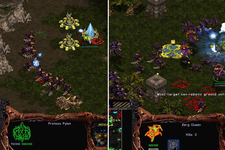 The Temple is fortified with a large number of Turrets. A numerous group of infantry and aircraft should break into the base with no problem. Watch out for Archons and Templars! Use Spawn Broodlings to quickly eliminate them. - Mission 10 - Full Circle | Zerg | Campaign Walkthrough - Zerg - StarCraft: Remastered Game Guide