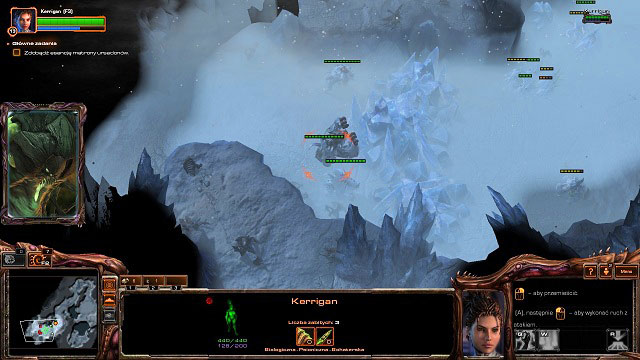 After you gain control over Kerrigan and zergs, you will be able to go one way only, which is to the north - In Cold Blood - Kaldir missions - StarCraft II: Heart of the Swarm - Game Guide and Walkthrough