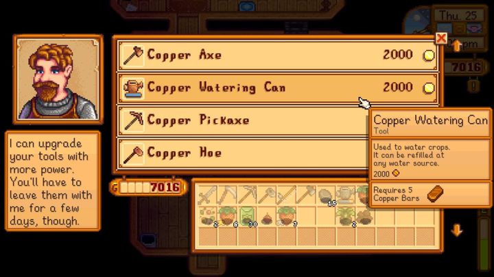 Obtaining a new watering can is not that easy! - What not to do in Stardew Valley? | Quick start - Quick start - Stardew Valley Game Guide