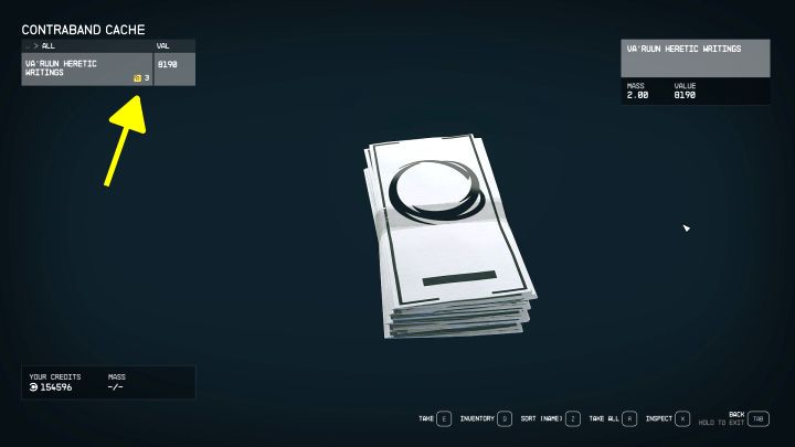 Stolen equipment has a red icon - it is not considered contraband, although it will also be confiscated if you are arrested - Starfield: Where to sell contraband? - Starfield: Equipment - Starfield Guide