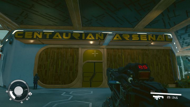 A store located east from Chunks' Kiosk - Starfield: Merchants and shops - New Atlantis - Starfield: Stores and services - Starfield Guide