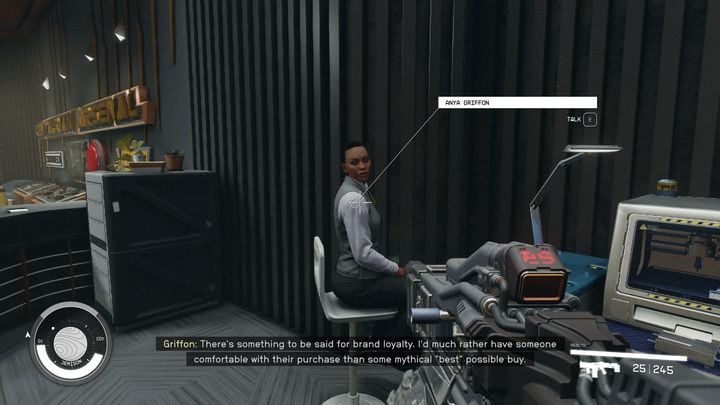 To view all the shop has to offer, talk to Anya Griffon, the clerk on duty - Starfield: Merchants and shops - New Atlantis - Starfield: Stores and services - Starfield Guide