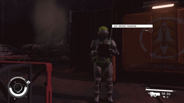 Ship Services Technician on Cydonia can be found close to the entrance to Cydonia: Central Hub - Starfield: Merchants and shops - Cydonia - Starfield: Stores and services - Starfield Guide