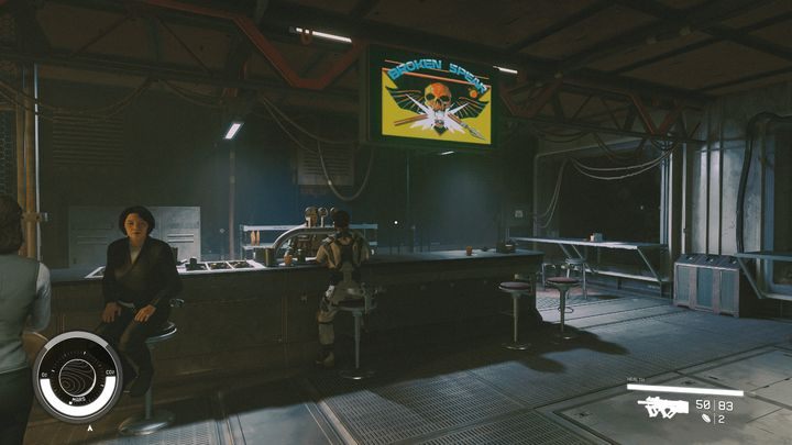 This bar is found on your right as you enter the Hub - Starfield: Merchants and shops - Cydonia - Starfield: Stores and services - Starfield Guide