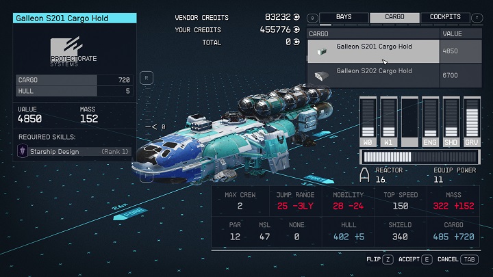 2 - Starfield: How to increase the ships cargo hold capacity? - Starfield: Ship - Starfield Guide