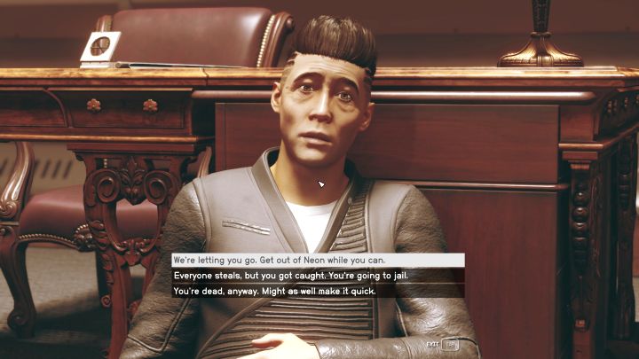 If you've chosen the peaceful option, you need to decide about the fate of the captured Musgrove - Starfield: All That Money Can Buy - walkthrough - Starfield: Main missions - Starfield Guide