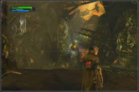 One moment later, you will reach the blocked pass - Mission 02: Raxus Prime - part 1 - Walkthrough - Star Wars: The Force Unleashed - Game Guide and Walkthrough