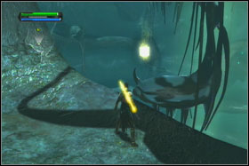 Third cube is hanging on one of the huge leafs - Mission 03: Felucia - Walkthrough - Star Wars: The Force Unleashed - Game Guide and Walkthrough