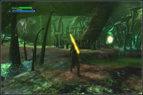 When you leave the cave, you will enter on the open area - Mission 03: Felucia - Walkthrough - Star Wars: The Force Unleashed - Game Guide and Walkthrough