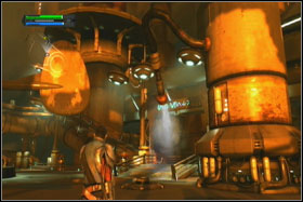 When you left the cantina, look on the containers with carbonit, which are located on the sides of the ramp - Mission 05: Cloud City - Walkthrough - Star Wars: The Force Unleashed - Game Guide and Walkthrough