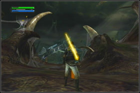 Now back to the place where the tunnel collapse and unblock pass with Force (O) - Mission 07: Imperial Felucia - part 1 - Walkthrough - Star Wars: The Force Unleashed - Game Guide and Walkthrough