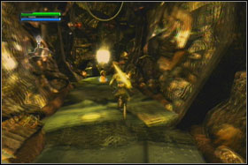 After a while you will reach something like small barricade - Mission 08: Imperial Raxus Prime - part 1 - Walkthrough - Star Wars: The Force Unleashed - Game Guide and Walkthrough