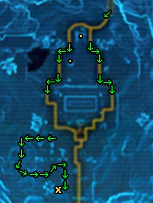 The journey to find the last Datacron begins in Tythos River Valley - Galactic History 11 (Matrix Shard) - Datacrons - Star Wars: The Old Republic Game Guide