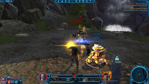 Return to Liam Dentiri - (L08) Combat Leadership: Mark V - Tython - Star Wars: The Old Republic Game Guide