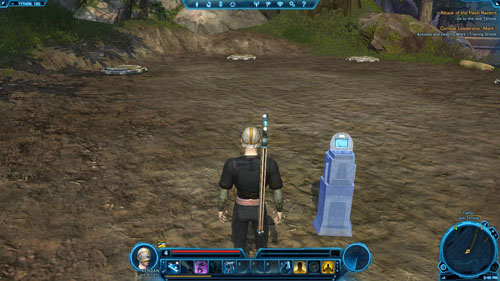 When you turn on the console, four Mark III Training Droids will appear - (L05) Combat Leadership: Mark III - Tython - Star Wars: The Old Republic Game Guide
