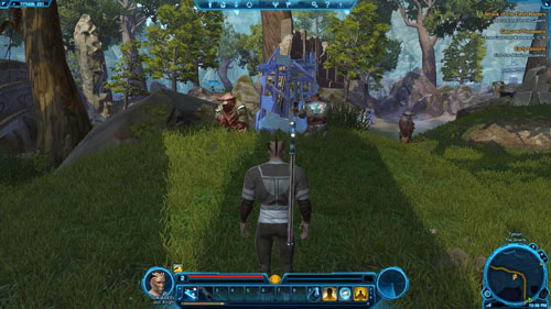 There will be at least several enemies around each cage - (L01) Captured Padawans - Tython - Star Wars: The Old Republic Game Guide