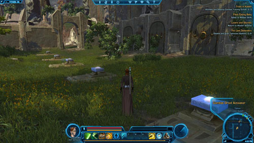 After using a console, you must wait a while to be able to do it again or you need to use a different one - (L04) Trails in Kaleth - Jedi Consular - Star Wars: The Old Republic Game Guide