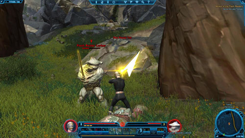 Use your Personal Holocon - (L01) Attack of the Flesh Raiders - Jedi Knight - Star Wars: The Old Republic Game Guide