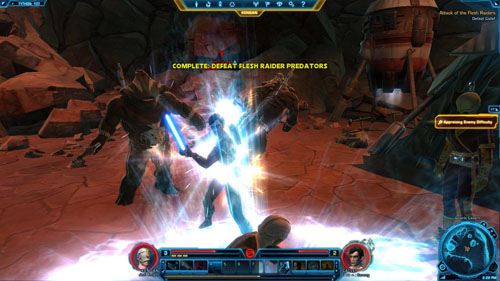 Speak to Unaw Aharo - (L01) Attack of the Flesh Raiders - Jedi Knight - Star Wars: The Old Republic Game Guide