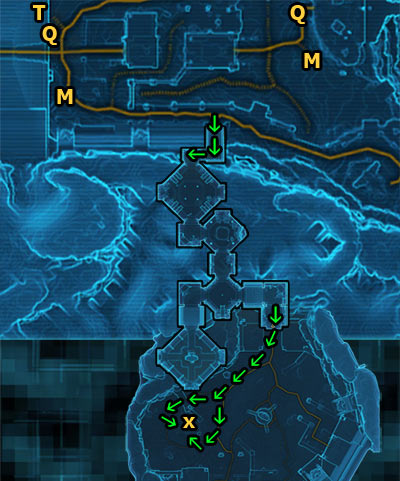 Starting area: Sacred Ruins (Tomb of Tulak Hord - Ruined Atrium) - Galactic History 17 (Matrix Shard) - Datacrons - Star Wars: The Old Republic Game Guide