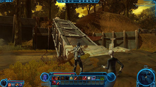 Turn right and start to climb - be careful not to fall down - Galactic History 01 (+2 Aim) - Datacrons - Star Wars: The Old Republic Game Guide