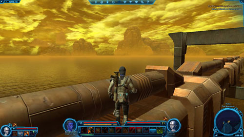 When you reach the place where you can jump on the middle of the pipe - do it and run forward - Galactic History 02 (+2 Presence) - Datacrons - Star Wars: The Old Republic Game Guide