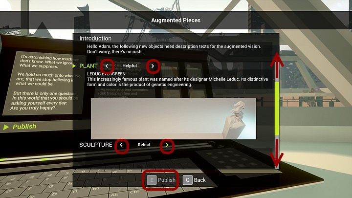 Sit down and begin to work (use the laptop on your new desk) - Tuesday, City5 Central, Infinity Plaza, The Present - Chapter three - State of Mind Game Guide