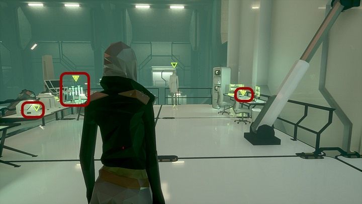 The girl has to somehow incapacitate Stykes - Thursday, January 16th, the year 2048, Artificial Human Lab - Chapter five - State of Mind Game Guide