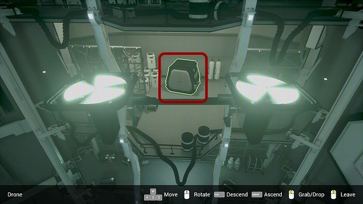 Fly to the section where the containers are located (sometimes you need to set up sideways) and grab (with LMB) a container - Thursday, 16th of January 2048, Montauk, Long Island, Storage Section - Chapter five - State of Mind Game Guide