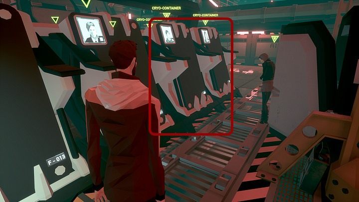 Once the cargo appears where Lydia is standing, the cryo-chambers Richard is looking for will land right next to the girl (the last two on this side) - Friday, January 17th 2048, New York City - Berlin, SkyWhale - Chapter five - State of Mind Game Guide