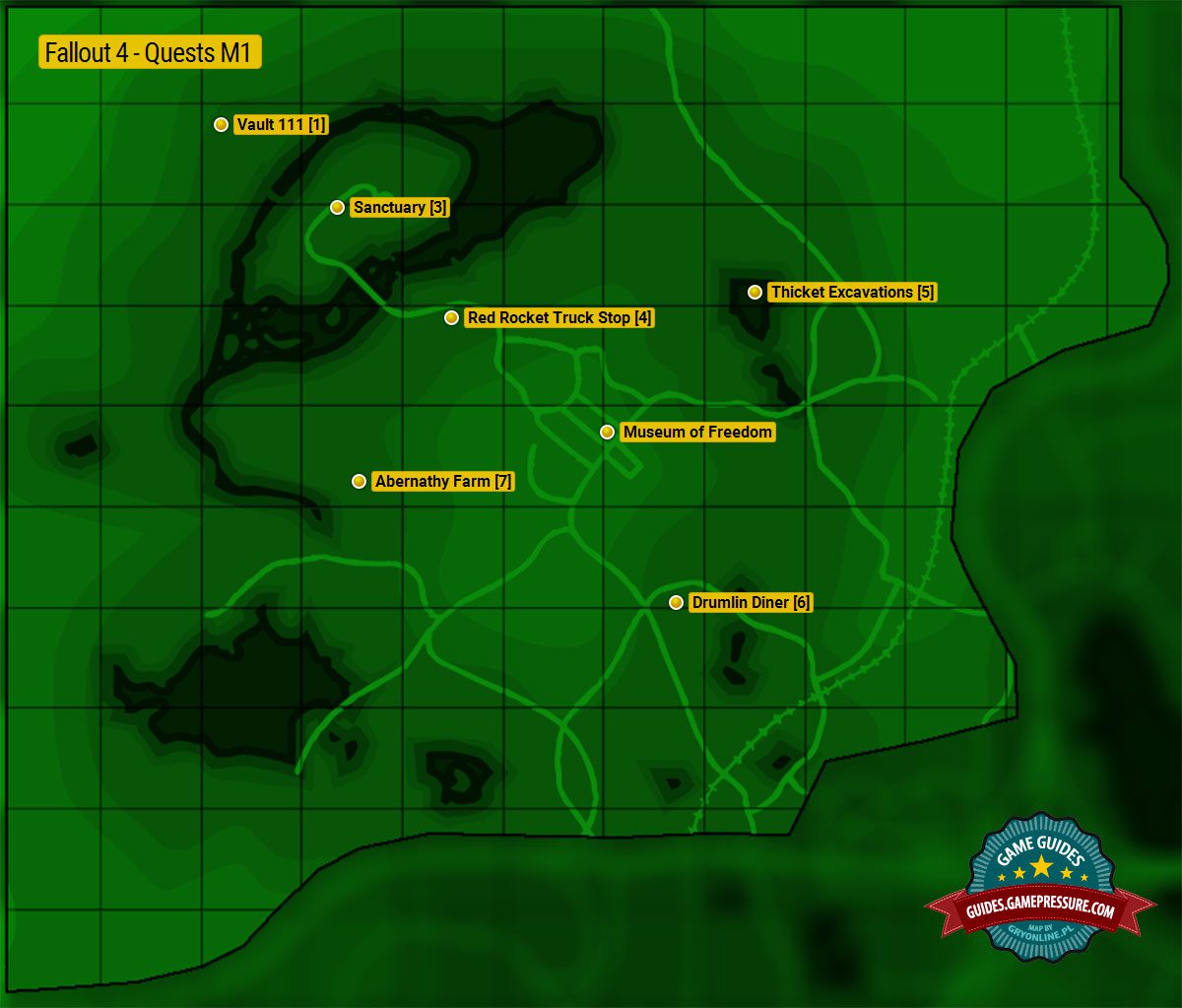 карта убежищ в fallout 4 на карте фото 7