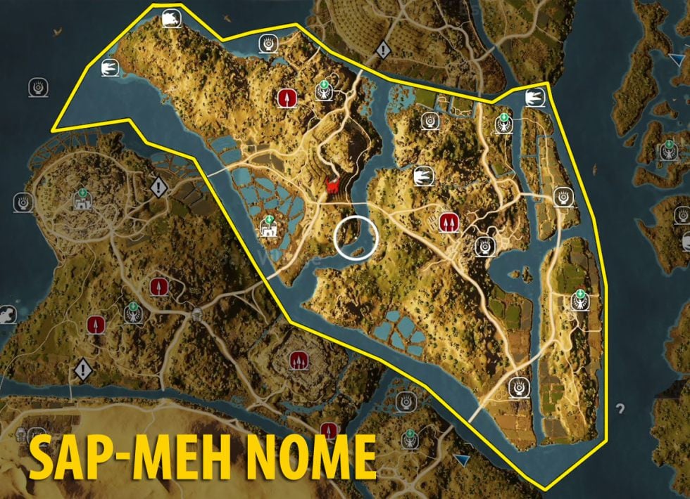 Map of Giza - Tombs, papyrus puzzles and secrets - Assassin's Creed Origins  Guide