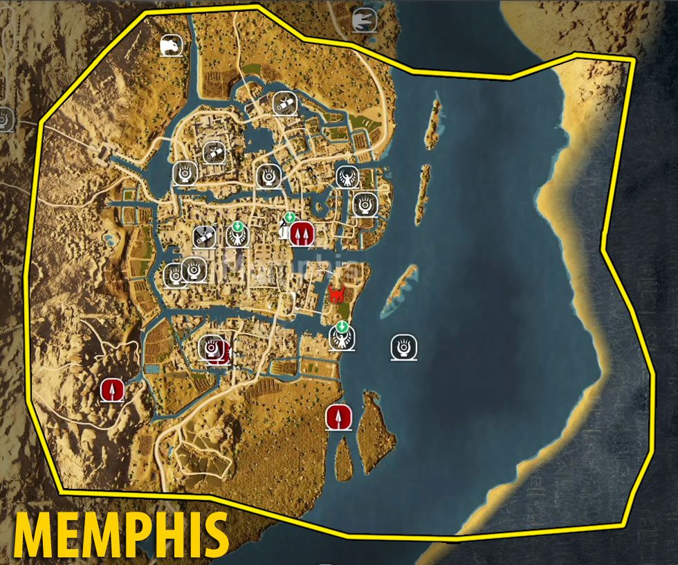 All Fast Travel Points Map? - Assassin's Creed Origins